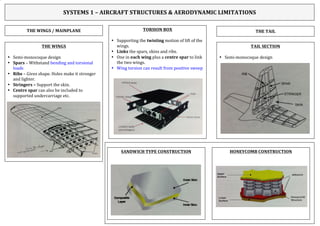 Stringer Rib Wing Aircraft structure and aerodynamic limitations | PDF