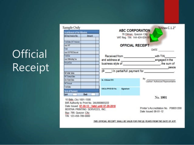 atp official receipts invoices amp books of accounts sales inc