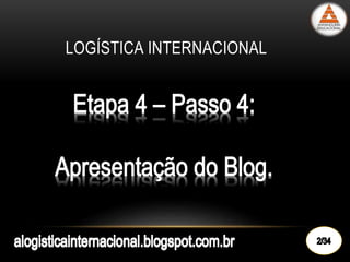 LOGÍSTICA INTERNACIONAL
 