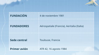 PRESENTACION DE AERONAVER ATR 72 OVERVIEW | PPTX