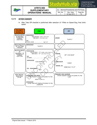 ATR72-500 SUPPLEMENTARY OPERATIONS MANUAL | PDF