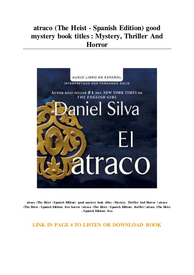 atraco (The Heist - Spanish Edition) good mystery book
