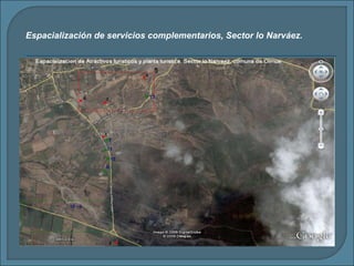 Espacialización de servicios complementarios, Sector lo Narváez. 