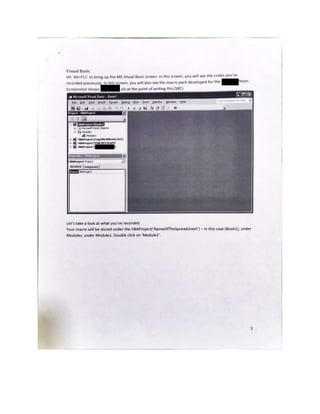 A trade support guide to macros & vba for ms excel | PDF
