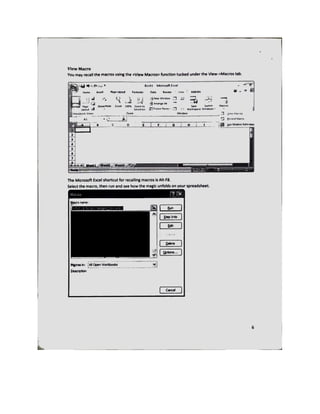 A trade support guide to macros & vba for ms excel | PDF