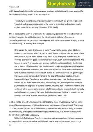 A Transcendental Argument For The Principle Of Possibility | PDF