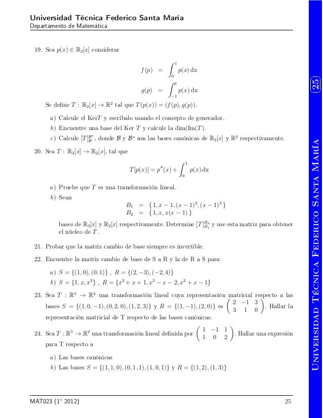 Apuntes Transformaciones Lineales Utfsm