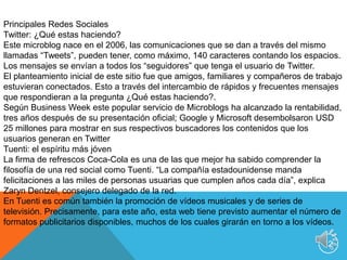 13Lindekin: ¿alguien puede resolver mi problema? LinkedIn y Xing son las redes profesionales con más usuarios del mundo. En ellas, es posible registrarse como un usuario particular o como empresa. Algunas empresas y asociaciones han preferido, en lugar de diseñar una pseudo-réplica de su propia página web, diseñar un espacio de debate en el que cualquier persona interesada puede participar. Se buscan así ideas innovadoras, procedentes de aires renovados externos a la compañía. El caso de colaboración empresarial más célebre lo protagonizó hace un par de años Procter & Gamble, que hace unos años subió a Internet un problema de I+D con el que llevaban un año y medio. “En media hora, un hombre de Alemania les facilitó la respuesta”, recuerda Nick Earle, de Cisco. 