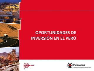 OPORTUNIDADES DE
INVERSIÓN EN EL PERÚ

 