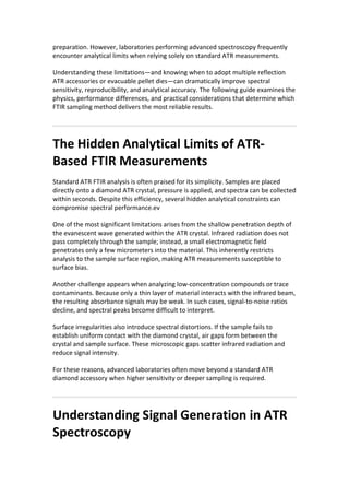 Ftir Practical Guide Overcoming ATR Diamond Accessory Limitations in FTIR Spectroscopy for ...