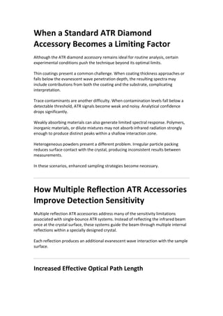 Overcoming ATR Diamond Accessory Limitations in FTIR Spectroscopy for ...