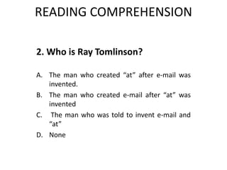 At symbol reading comprehension | PPTX