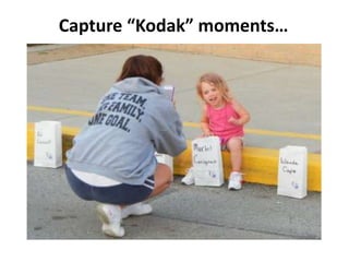 Capture “Kodak” moments…
 