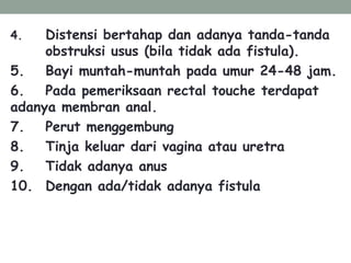 Atresia rekti (khoirunnisa.khusnul. kurnia) | PPT