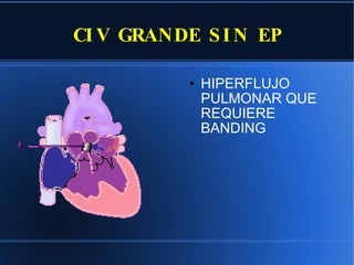 CIV GRANDE SIN EP HIPERFLUJO PULMONAR QUE REQUIERE BANDING 