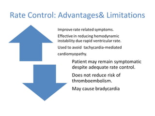 Rate Control: Advantages& Limitations
 
