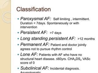 Atrial fibrillation | PPTX
