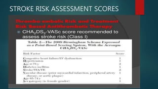 STROKE RISK ASSESSMENT SCORES
 