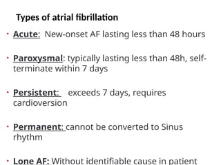 Atrial fibrillation clincal diagnosis and treatment. .pptx