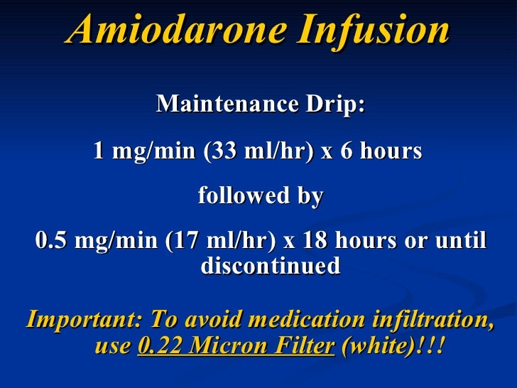 Amiodarone Cordarone Iv