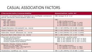 CASUAL ASSOCIATION FACTORS
 