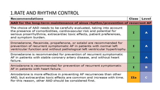 1.RATE AND RHYTHM CONTROL
 