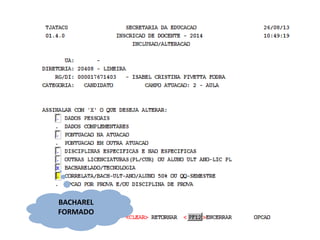 BACHAREL
FORMADO

 