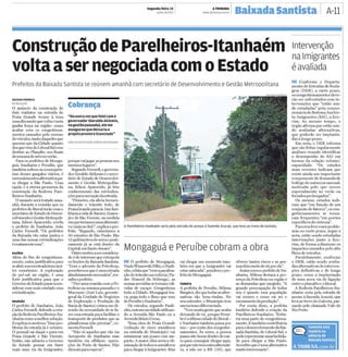 Jornal A Tribuna destaca projeto Itanhaém-Parelheiros (13 de junho)