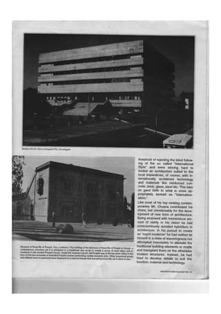 A Tribute to Architect H.S.Chopra