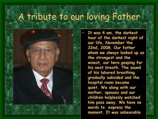 A tribute to our loving Father ,[object Object]