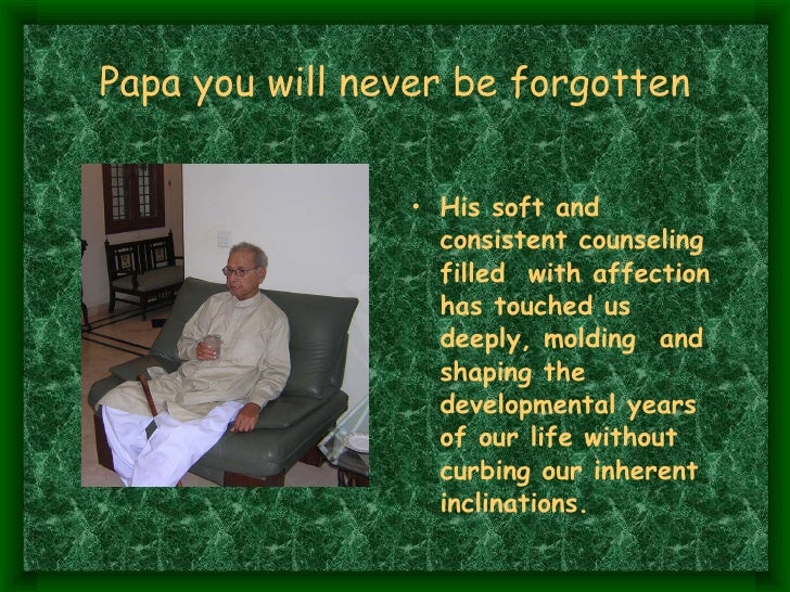 A Tribute To Our Loving Father