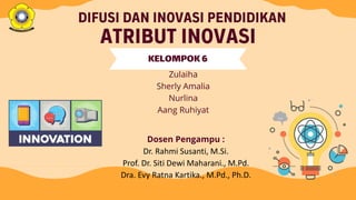 KELOMPOK 6
Zulaiha
Sherly Amalia
Nurlina
Aang Ruhiyat
Dosen Pengampu :
Dr. Rahmi Susanti, M.Si.
Prof. Dr. Siti Dewi Maharani., M.Pd.
Dra. Evy Ratna Kartika., M.Pd., Ph.D.
 