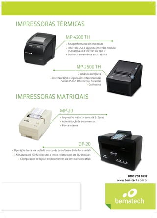 Folder Impressoras BEMATECH