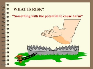 WHAT IS RISK?
―Something with the potential to cause harm‖
 