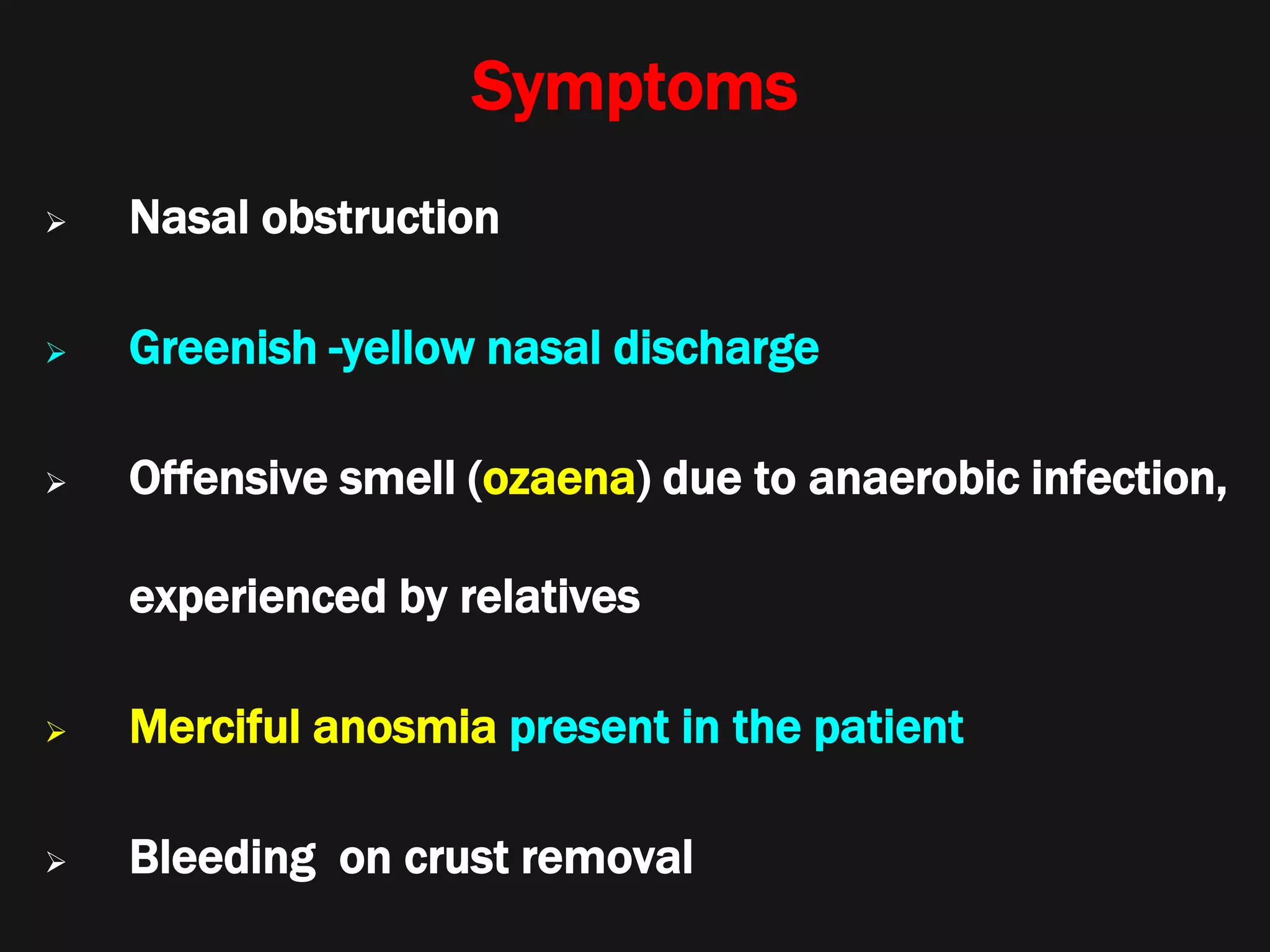Atrophic rhinitis | PPT