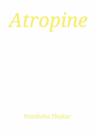 Atropine | PDF