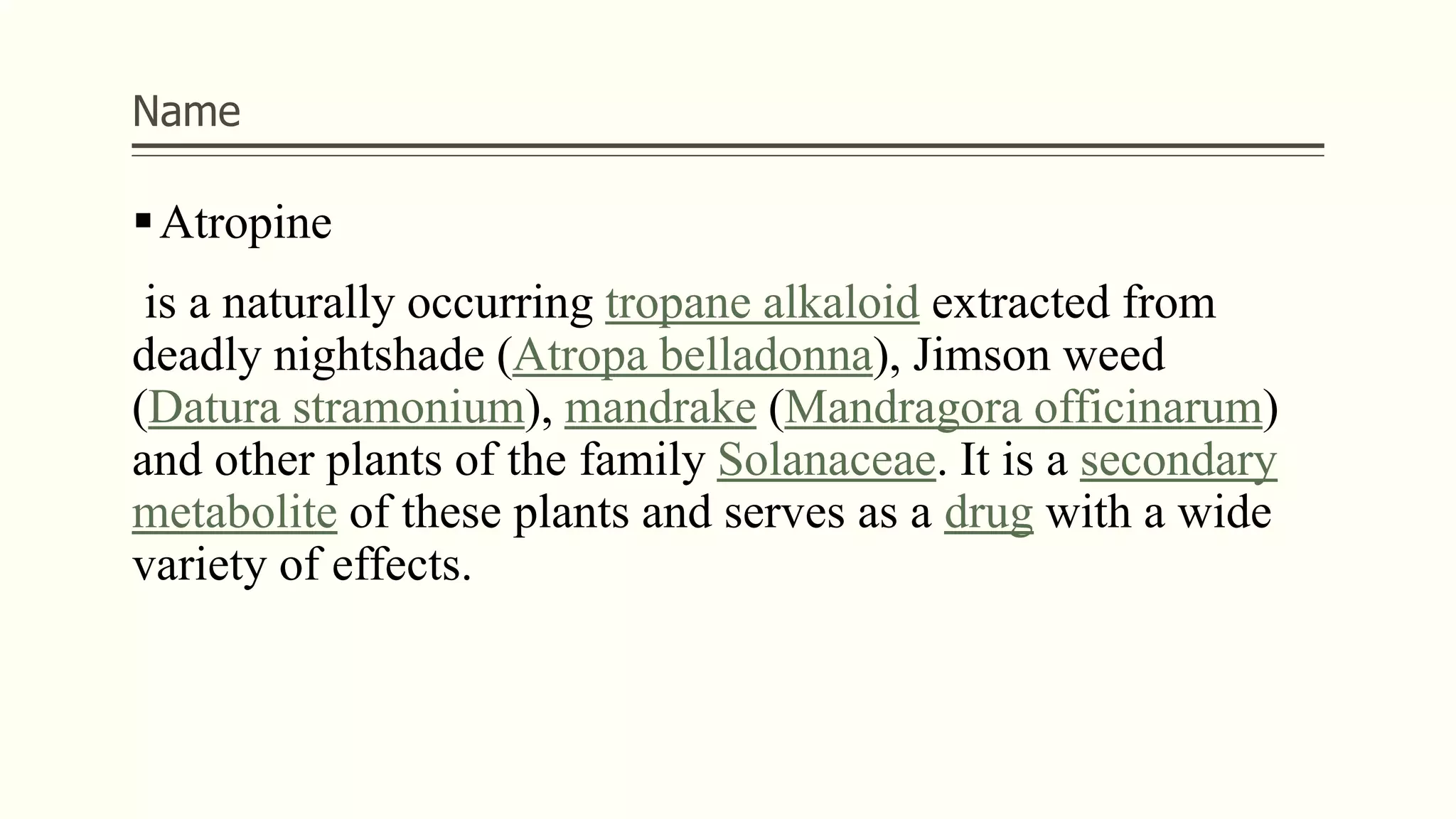 Atropine | PPT