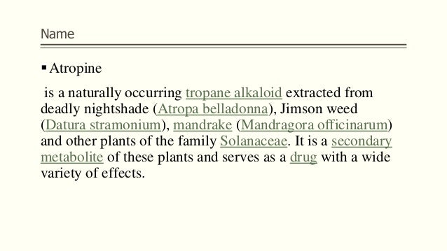Atropine Atropine