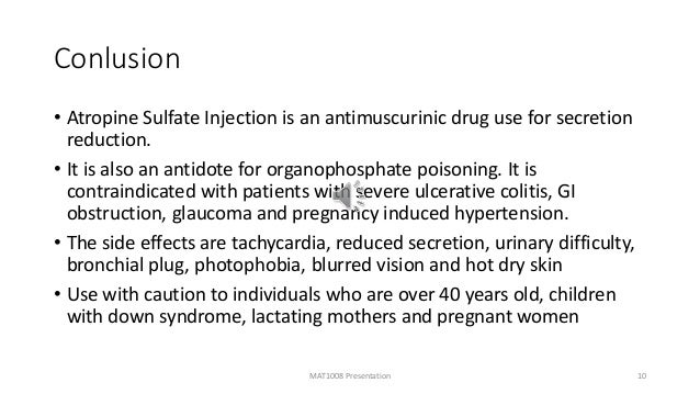 Atropine Sulfate Injections Administration