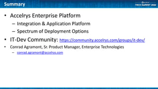 (ATS3-GS02) Accelrys Enterprise Platform in Enterprise Architectures | PPTX