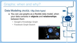 Graphs: when and why?
Data Modeling (NoSQL / Big Data hype)
► You can use graphs as a flexible data model, when
your data ...