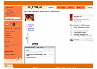 Áreas temáticas de la BV-SSPA