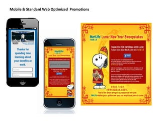 Mobile & Standard Web Optimized Promotions
 