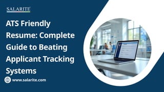 ATS Friendly Resume Complete Guide to Beating Applicant Tracking ...