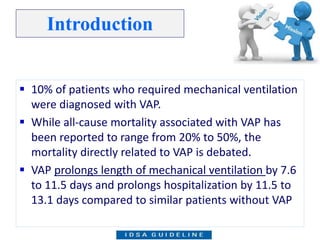 vap management VAP/HAP management guidelines by IDSA/ATS (2016) -: Dr.Tinku Joseph