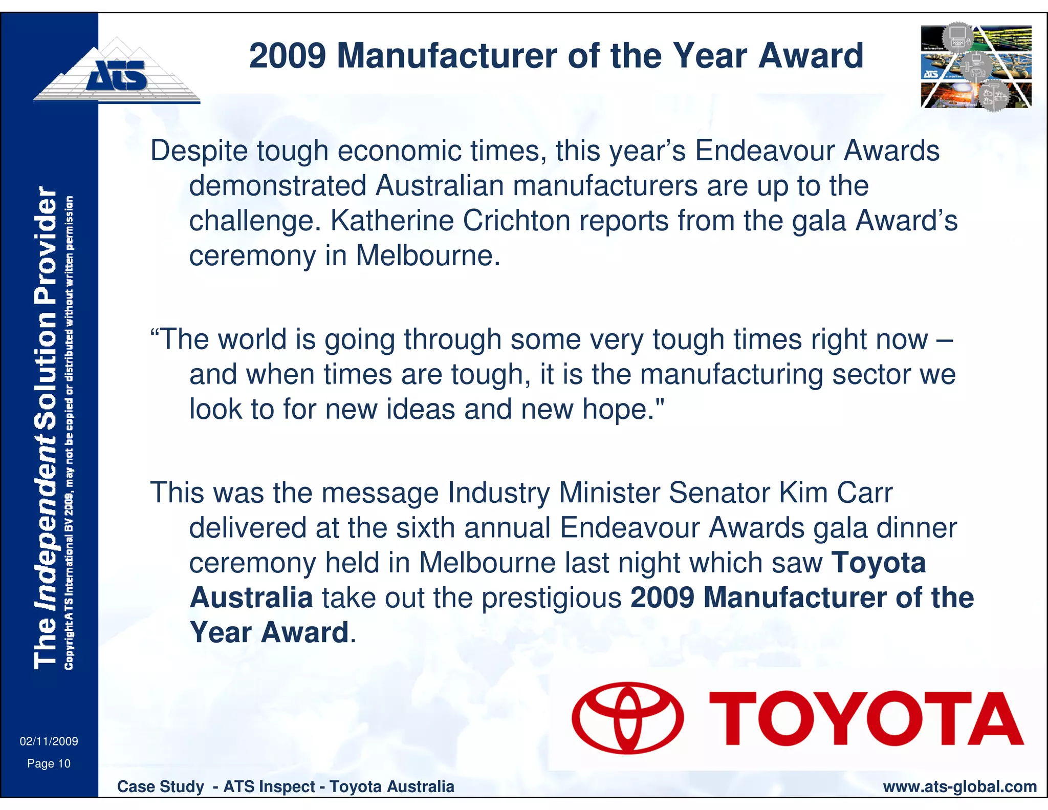 ATS Inspect Toyota Case Study | PDF