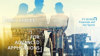 Investor and Analyst Presentation 21
AT & S Austria Technologie & Systemtechnik Aktiengesellschaft | Fabriksgasse 13 | A-8700 Leoben
Tel +43 (0) 3842 200-0
www.ats.net
FY 2019/20
Financials and
key figures
 