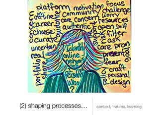 (2) shaping processes… context, trauma, learning
 