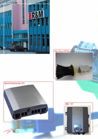 Datasheet FTTx closu


                                                       Fiber Closure 48 fiber
                                                                                                          Fea
                                                                                                          •

Datasheet Venus FLA with splitter PLC                                                                     •
                                                                                                          •
                                                                                                          •
                                                                                                          •
                                                                                                          •
                                                                                                          •
                                                                                                          •



   Optical Distribution Box 24 F                     Features
                                                     •     Compact and robust design
                                                     •     Very good UV resistance
                                                              Datasheet Venus FM
                                                     • Scope of supply or pole mounting possibility
                                                           Direct wall
                                                     •     Flexible cable entry
                                                       - FTTx closure with cleaning tissue, sand tape and ins
                                                     •     Complies with protection index IP54 (wi
                                                       - PLC splitter 1:32 pre-mounted in splice tray R40 (Fib
                                                     •     The snap lock feature prevents acciden
                                                       - Splicethe cover in Fcase of vibrations (drop
                                                                       ODB - 12
                                                           of tray R40 (stacked) for splicing outgoing Fe
                                                     •     The box can be sealed or locked with a
                                                                                                           •
                                                     •     Splitter pre-mounted in box                     •
                                                       Technical specifications
                                                           IN = spliced                                    •
                                                           OUT = pre-connectorized Plastic HD-PE•
                                                       Material (housing)                    with LC-PC
                                                                                                              •
                                                      Dimension (mm)                        Ø 178 x 430 •
                                                      Color / RAL                           black / 9005 •

Scope of supply                                                                                               •
               06                                                                                             •
- Venus box with splice tray and loose tube reserve Performance speciﬁcations PLC splitter 1:32
                                                    R30
                                                                            1,
                                                   Insertion Loss (dB)
- PLC splitter 1:8 pre-assembled, Test report (100% mounted tested)
 