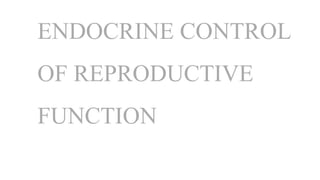 HUM REP ENDOCRINE CONTROL OF REPRODUCTIVE FUNCTION | PDF